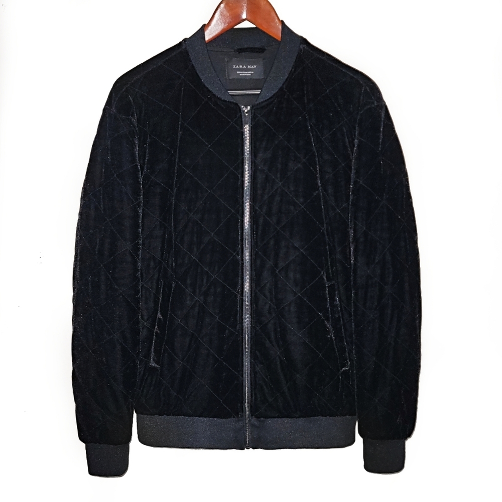 Zara Velvet Bomber Jacket